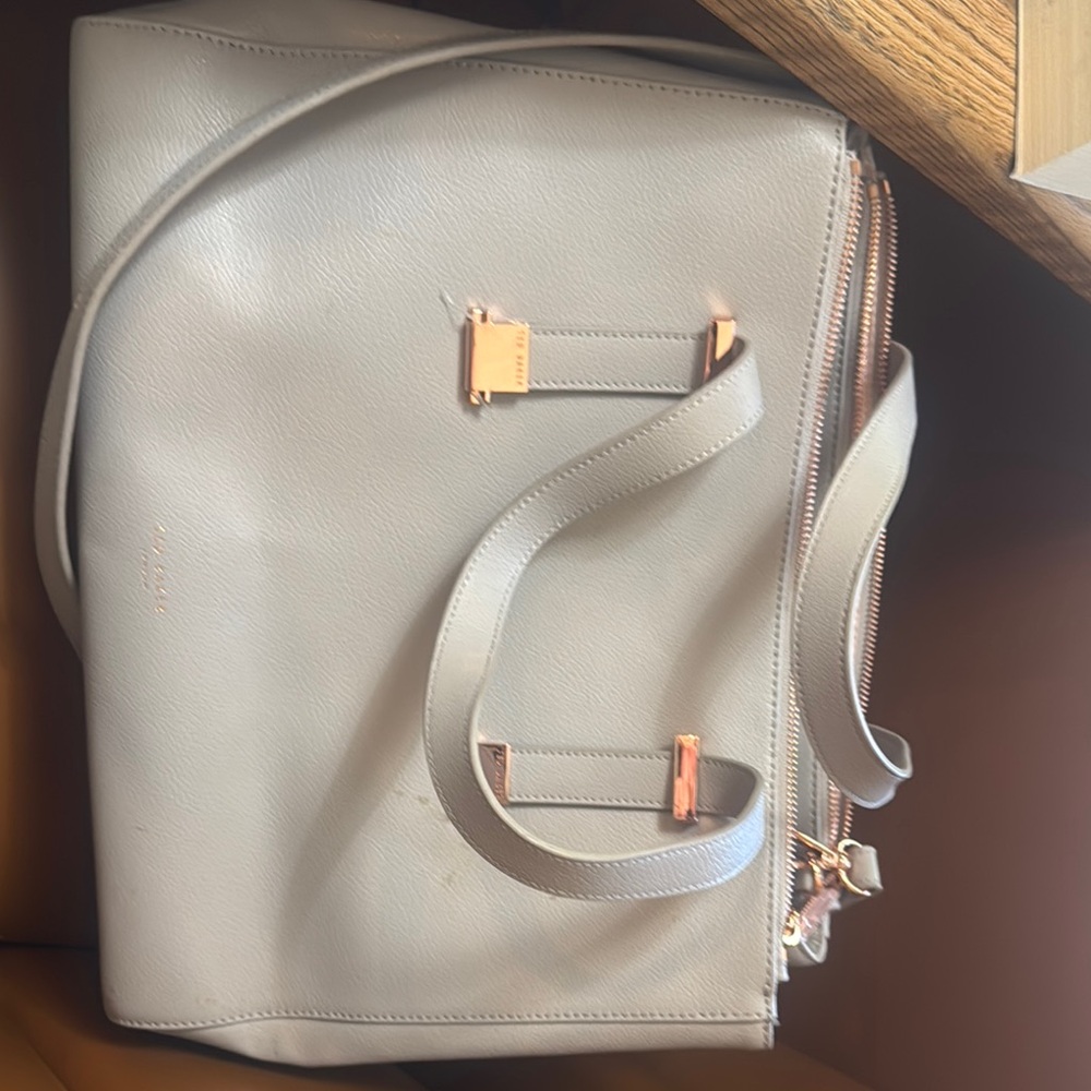 Ted Baker Gray Tote Bag with Minimalist Design